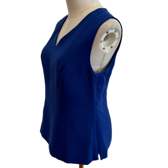 90s 3 PC NIGHT STUDIO NY BLUE W RHINESTONE BORDERED BLAZER, TOP & MIDI SKIRT 6 - Picture 13 of 17